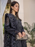 ZA Clothing Embroidered Semi Stitched Lawn- Midnight Elegance