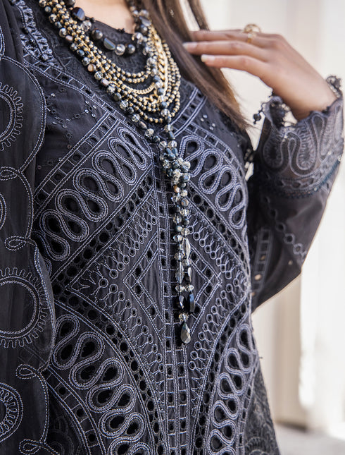 ZA Clothing Embroidered Semi Stitched Lawn-allibaash.com