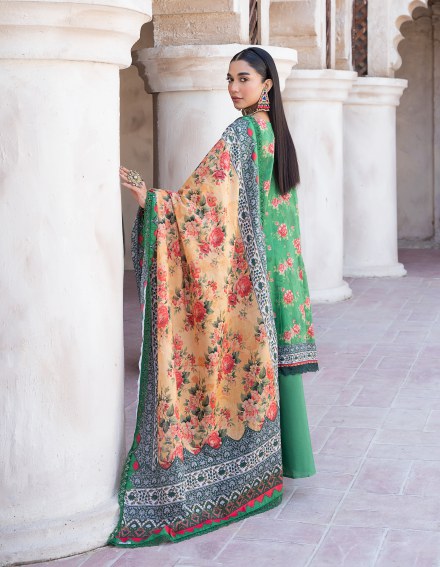 Mausummery spring summer lawn Green Beryl-india