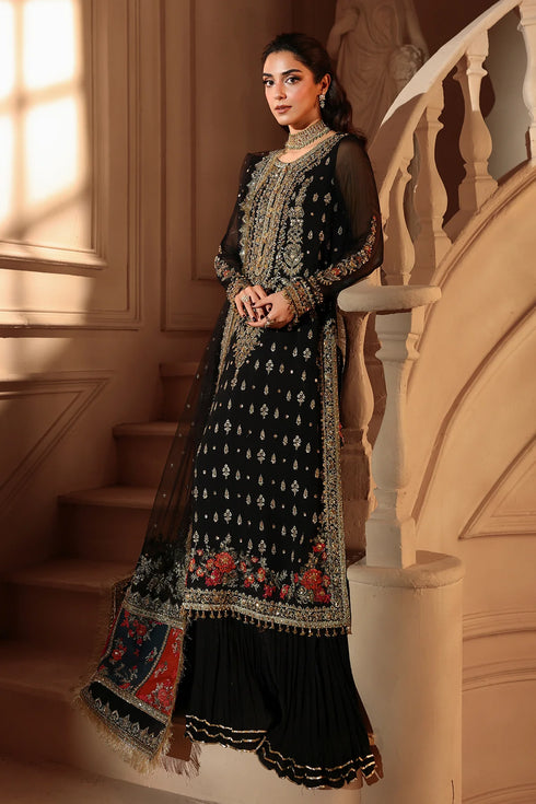 3-PC Unstitched Embroidered Luxury Chiffon DJW6-04