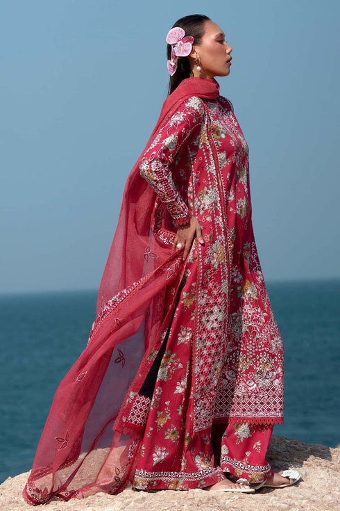 Afrozeh Summer Together Lawn – Pink Ruby